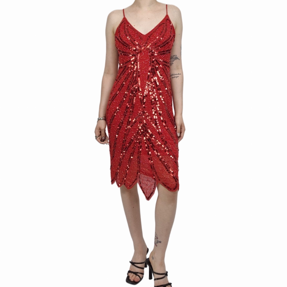 Wyszywana sukienka mesh XS-M