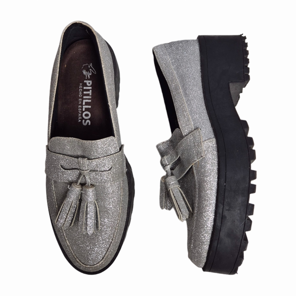 Brokatowe loafersy 38