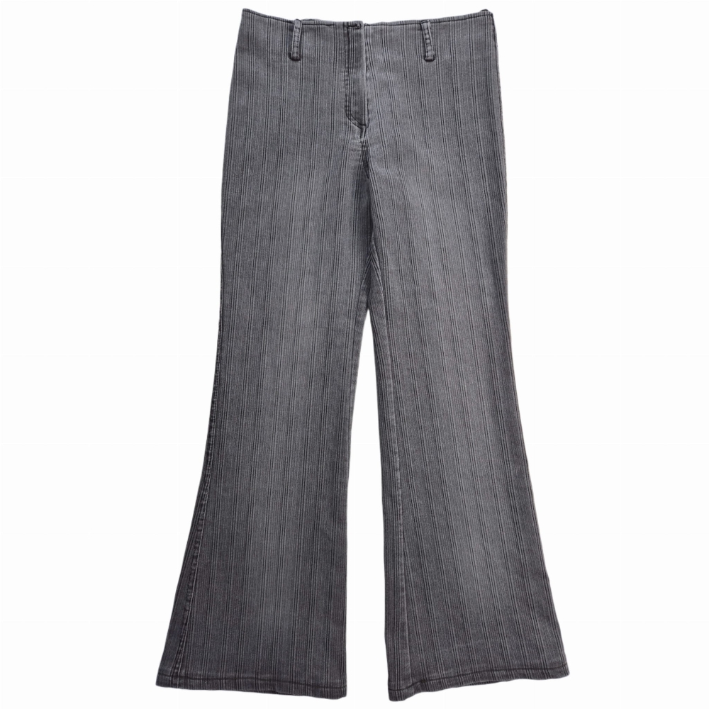 Prążkowane jeansowe dzwony M