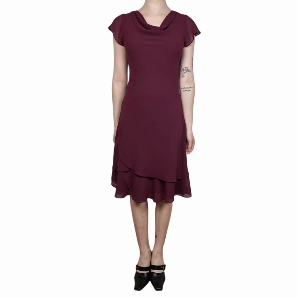 Suknia midi cowl neck XS-S