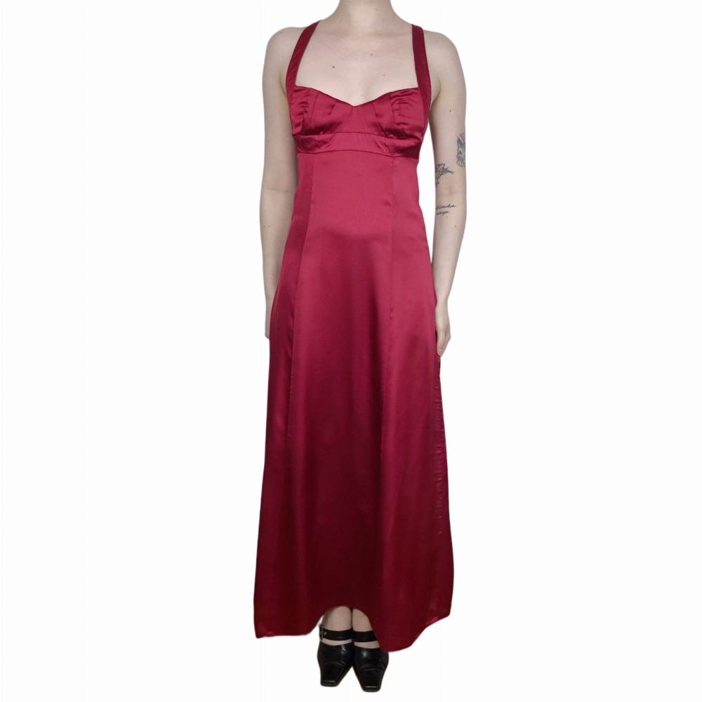 Satynowa suknia maxi XS/S