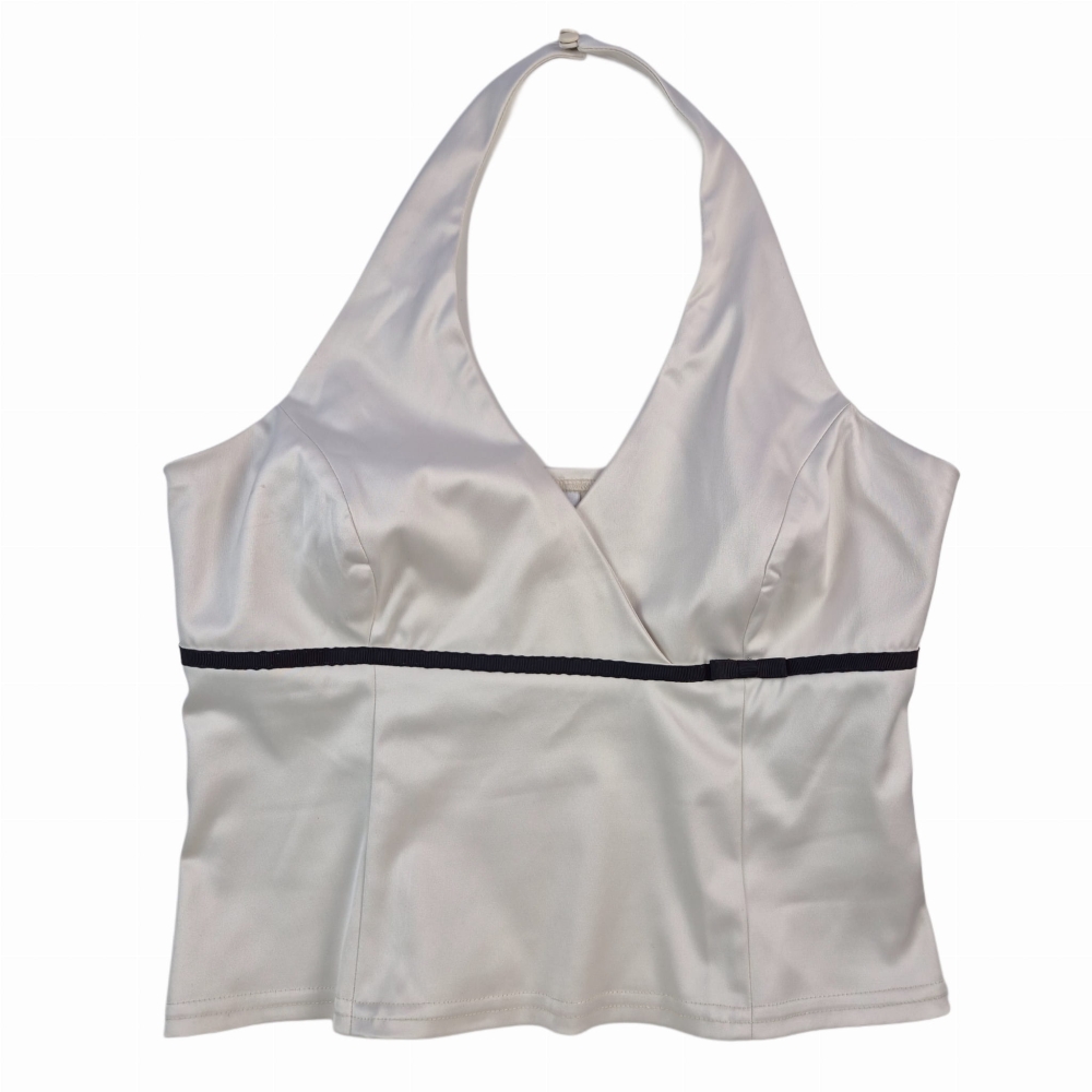 Satynowy halter top L