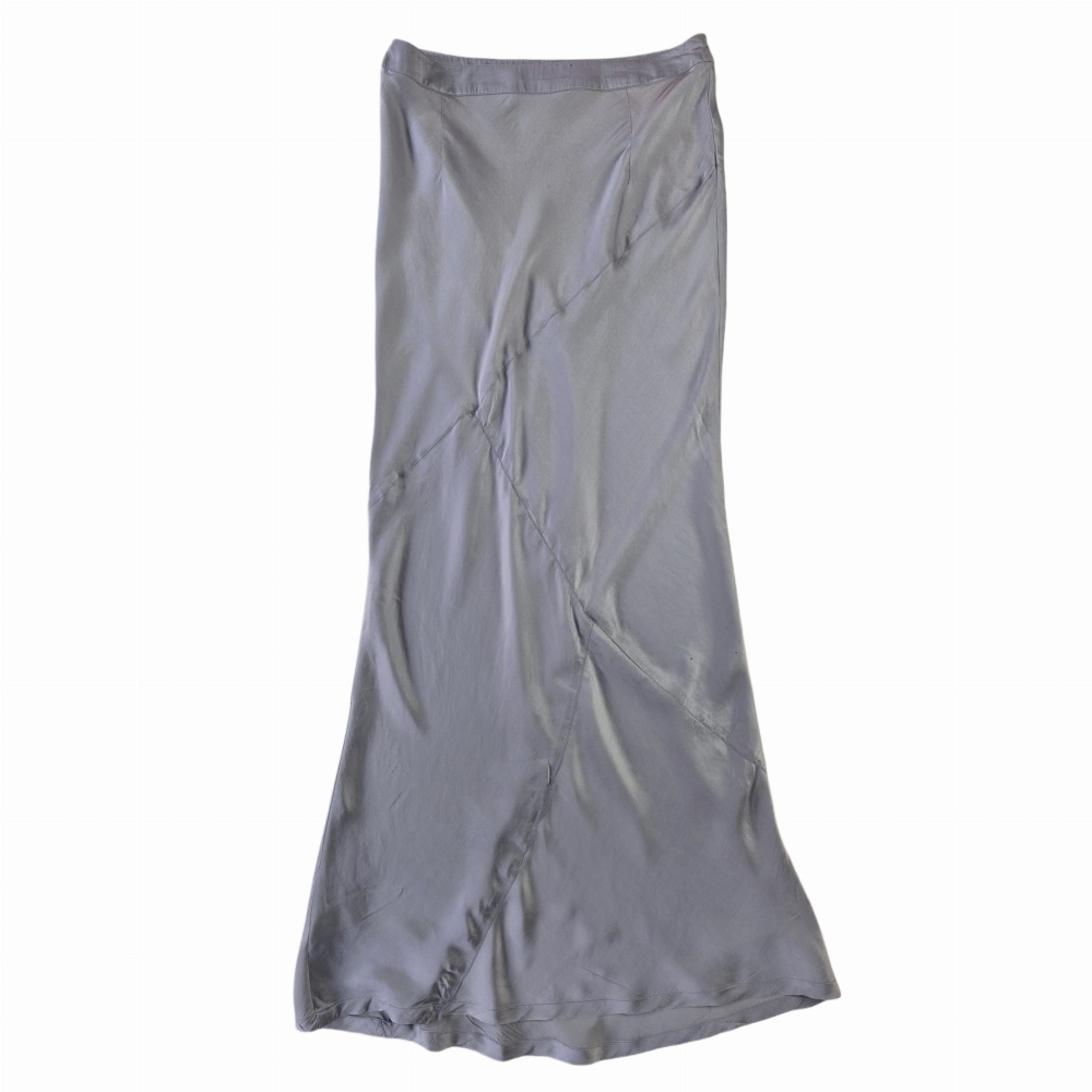 Srebrna spódnica maxi 100% jedwab XS/S