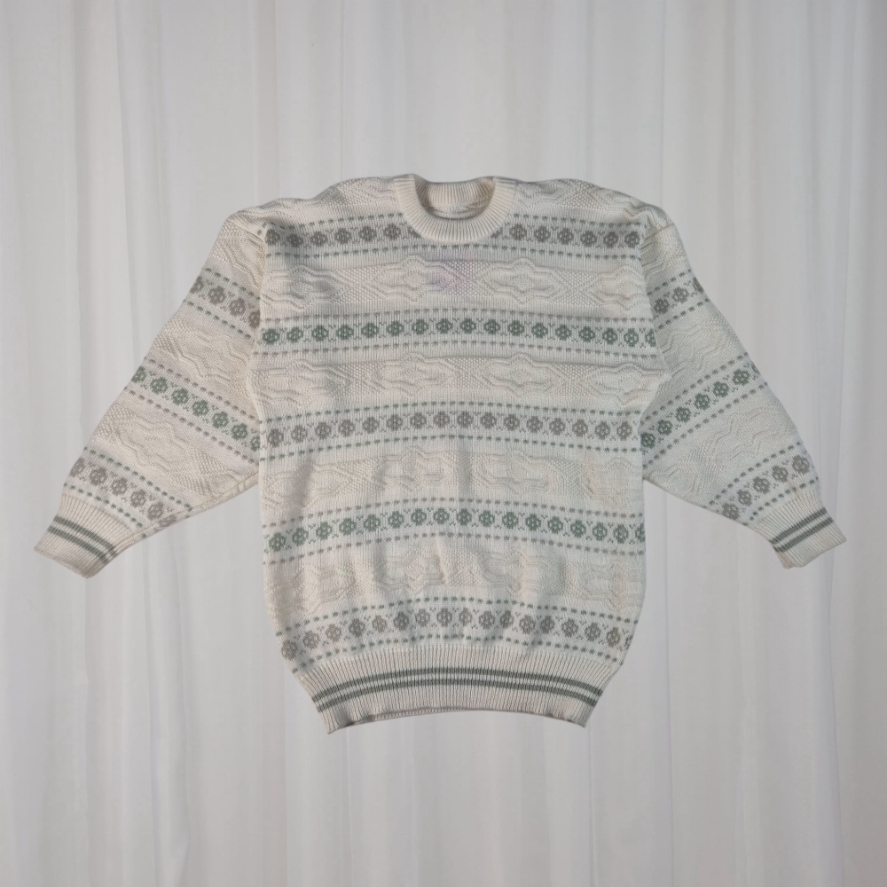 Dziadkowy sweter crewneck męskie L
