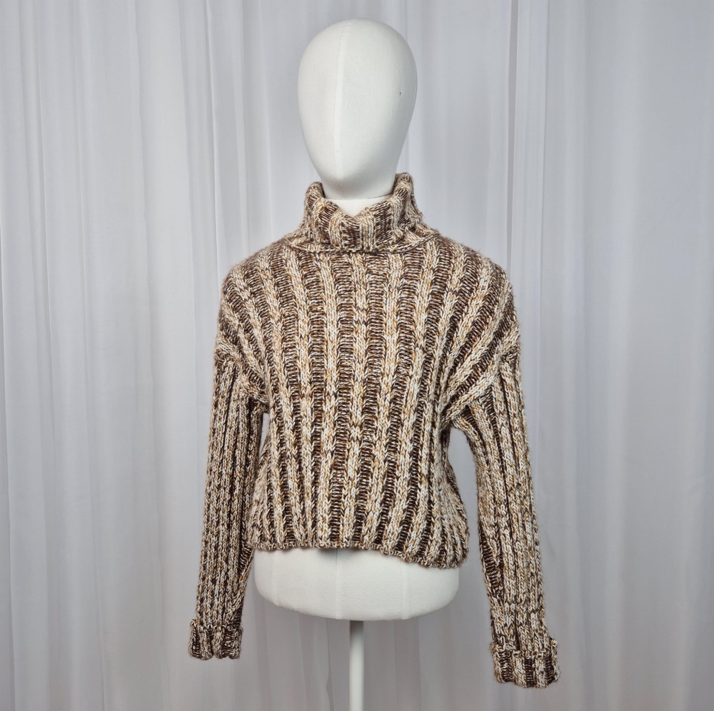 Sweter z golfem XS-M petite