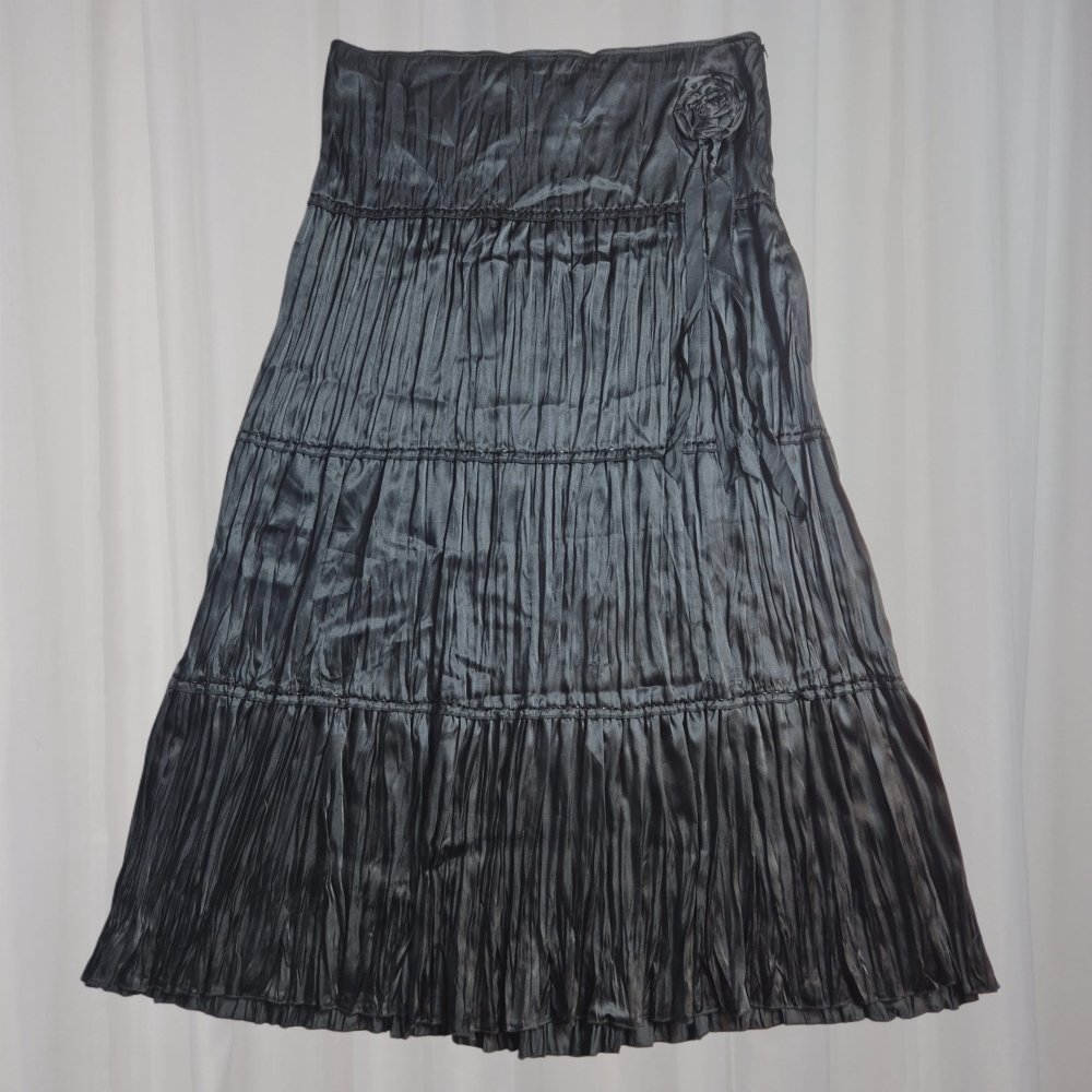 Nowa satynowa spódnica goth 100% wiskoza L/XL