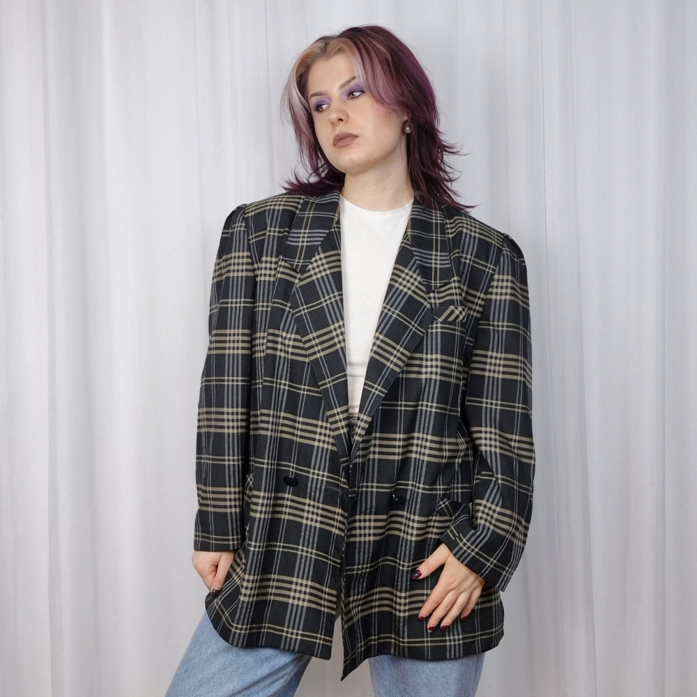 Marynarka w kratę 3XL