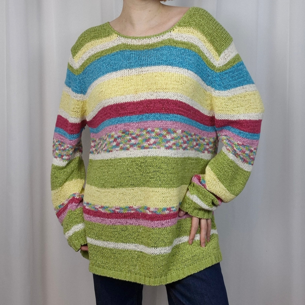Kolorowy sweter XL