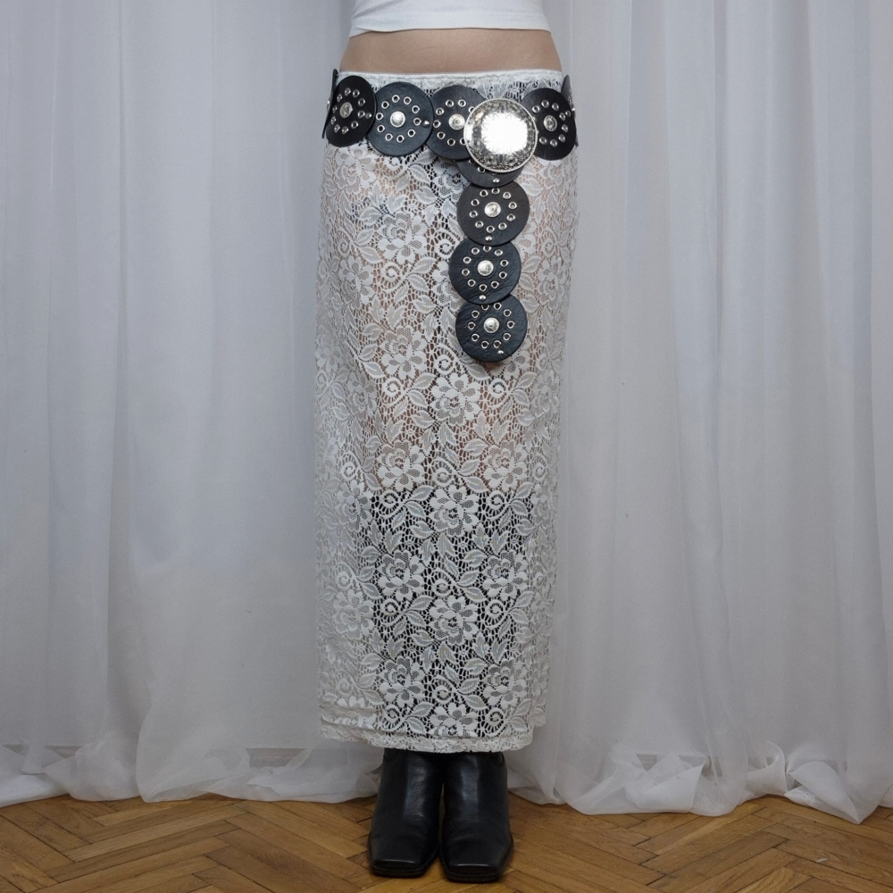 Koronkowa spódnica maxi upcycling XS/S