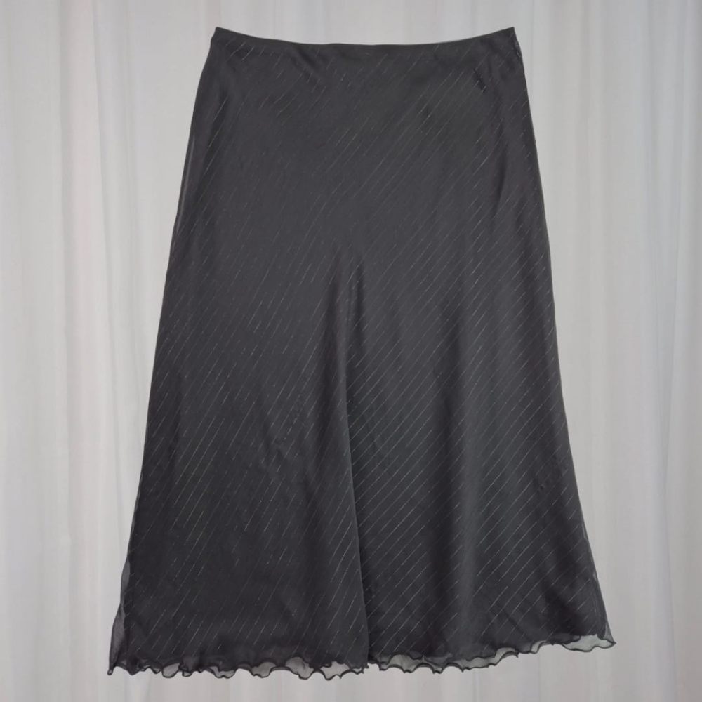 Prążkowana spódnica midi XL