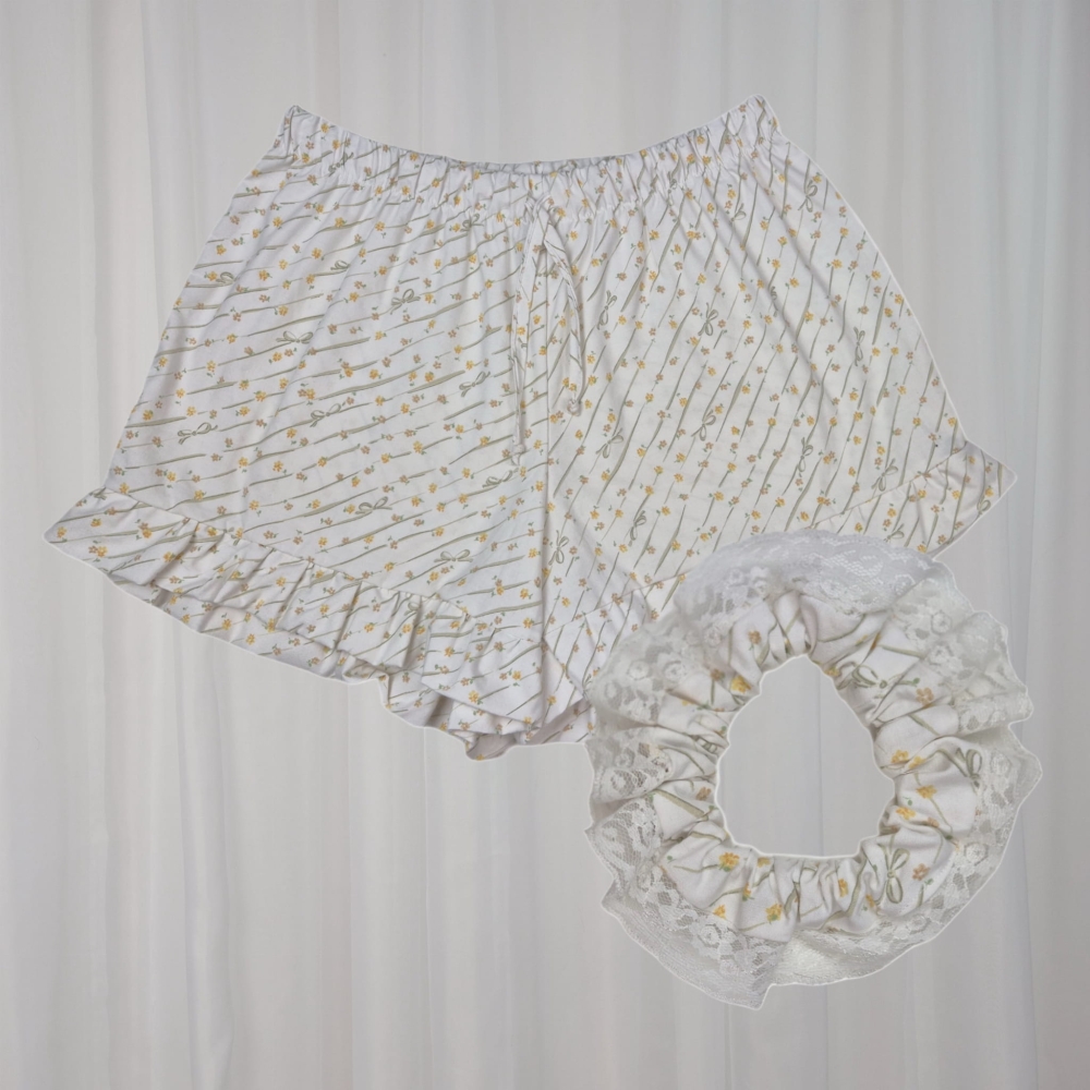 Szorty Picnic Shorts + frotka 100% bawełna upcycling M 