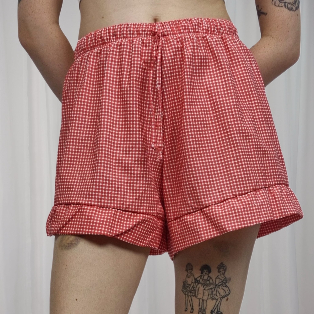 Szorty Picnic Shorts 100% bawełna upcycling M