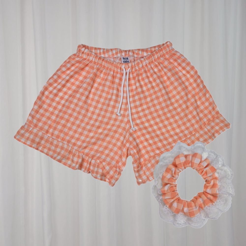 Szorty Picnic Shorts + frotka 100% bawełna upcycling L/XL