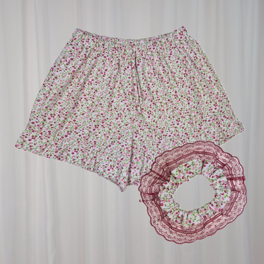 Szorty Picnic Shorts + frotka 100% bawełna upcycling XS/S