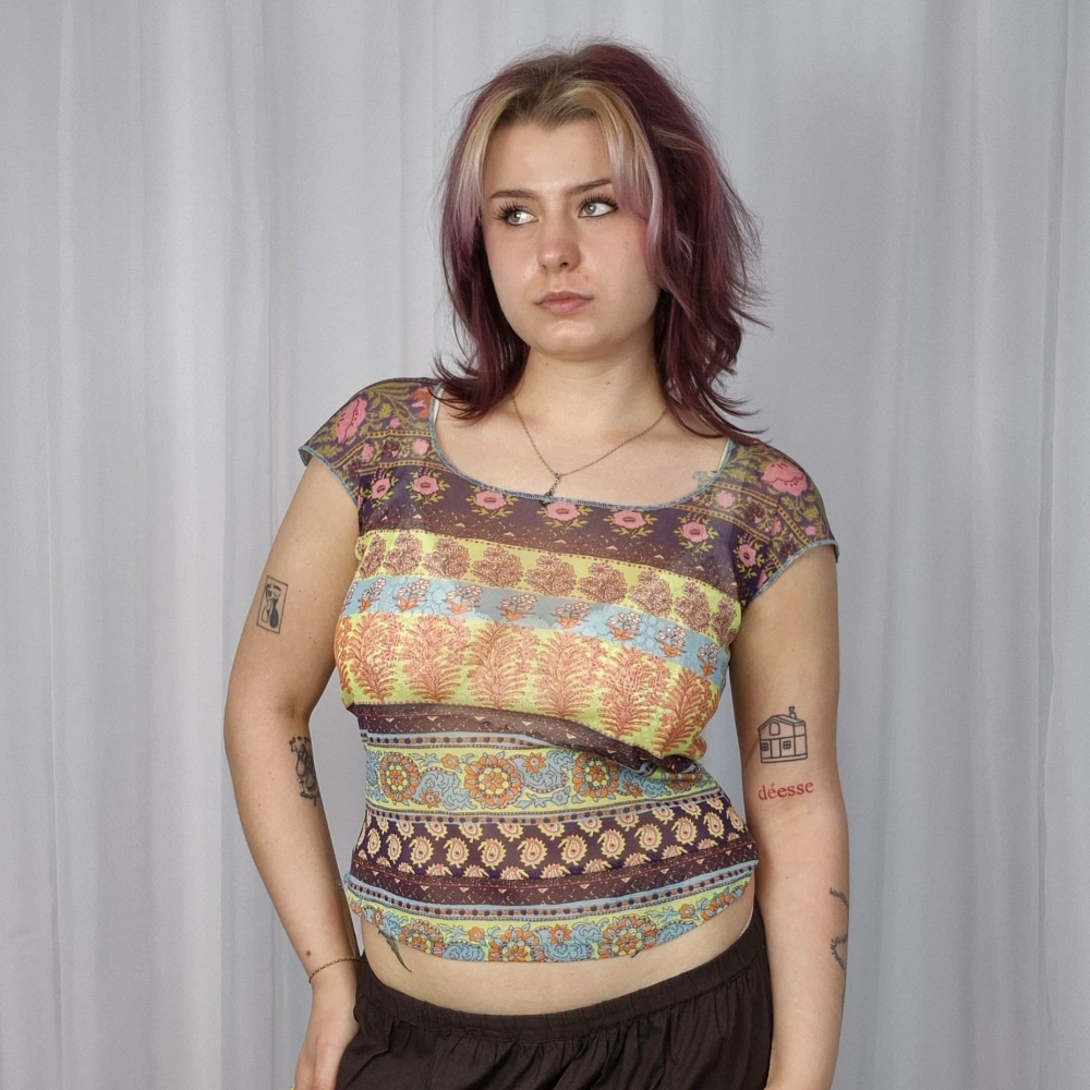 Mesh top z krótkim rękawem L