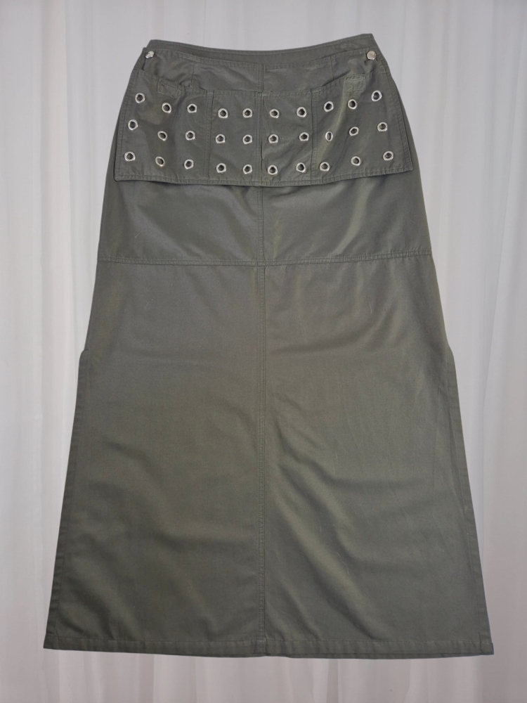 Spódnica maxi cargo z nitami upycling M/L