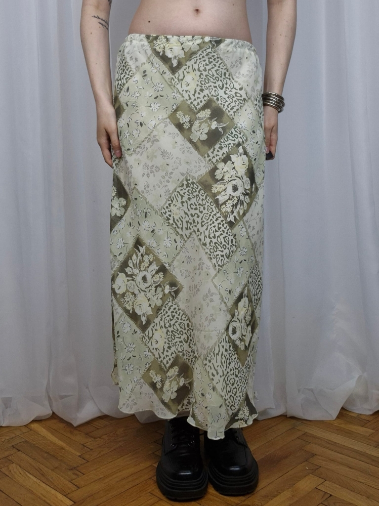 Nowa patchworkowa spódnica maxi M-L