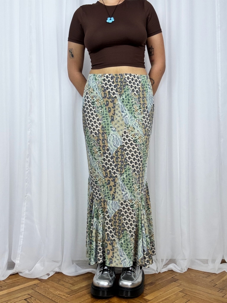 Spódnica maxi patchwork L-XL