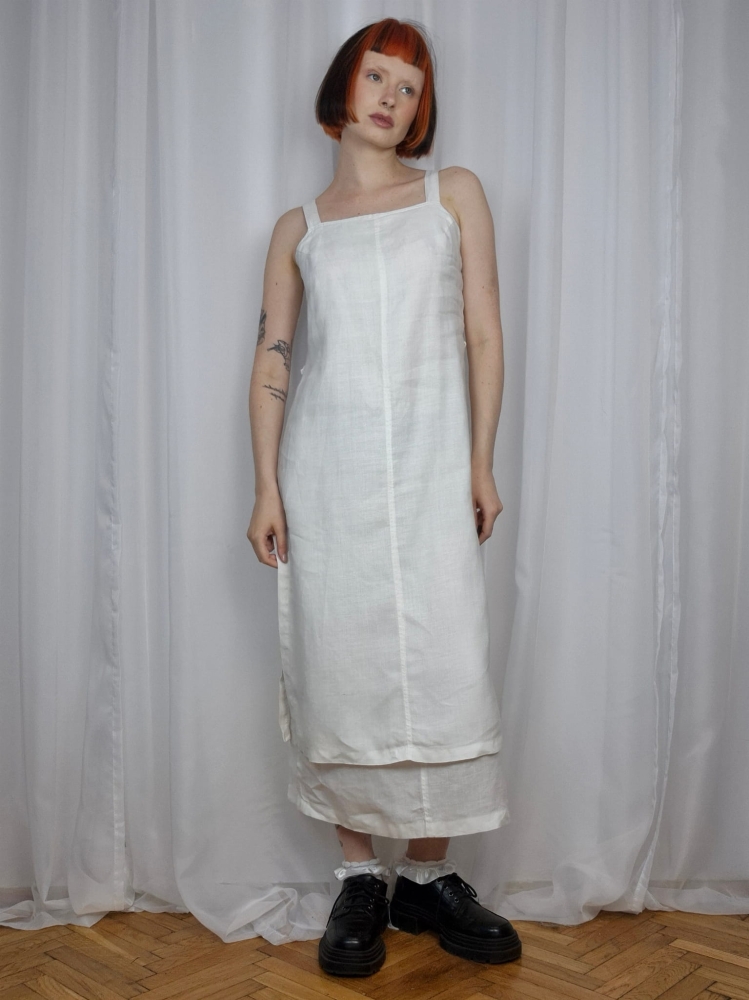 Sukienka maxi 100% ramie S