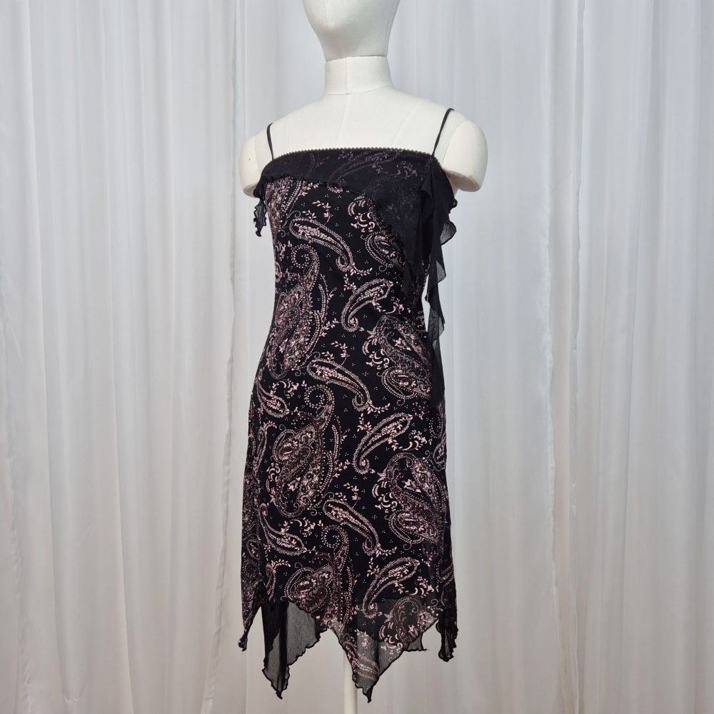 Nowa asymetryczna sukienka mesh XS-M