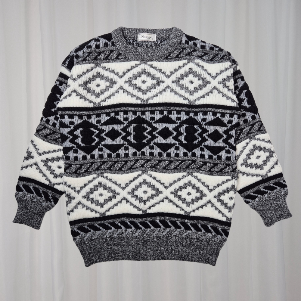 Dziadkowy sweter crewneck M