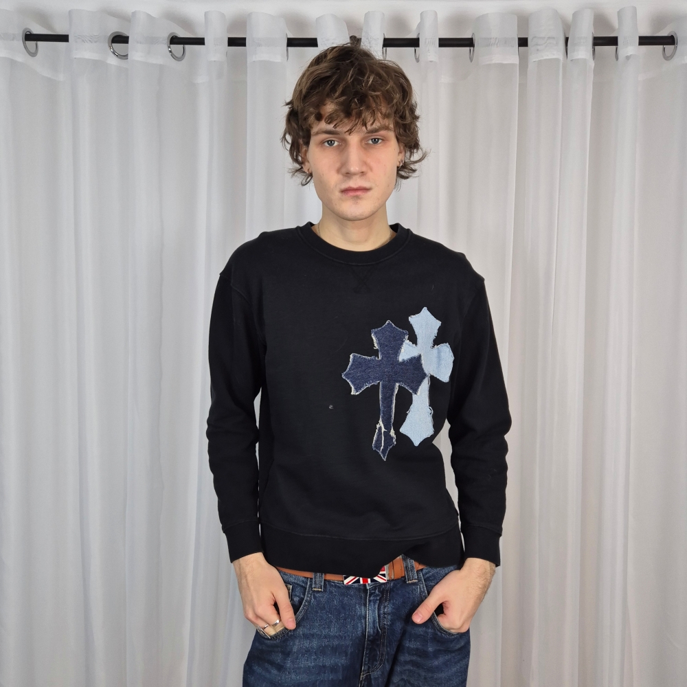 Bluza crewneck z krzyżami męskie L