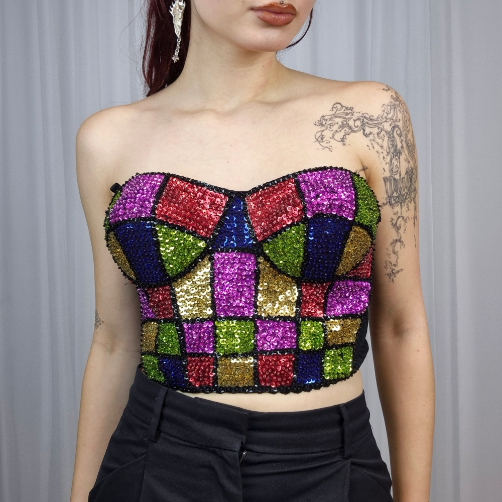 Cekinowy bralet M