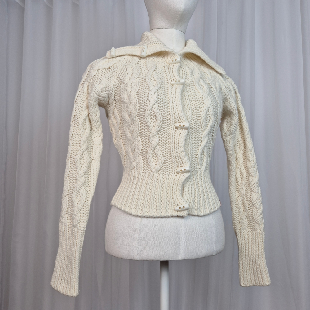 Krótki sweter 50% wełna XS-S
