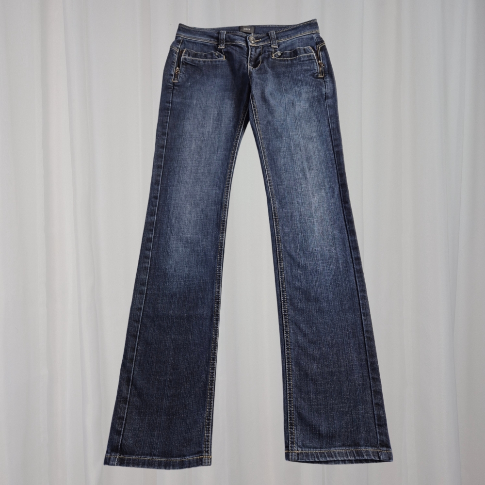 Jeansy biodrówki skinny XS