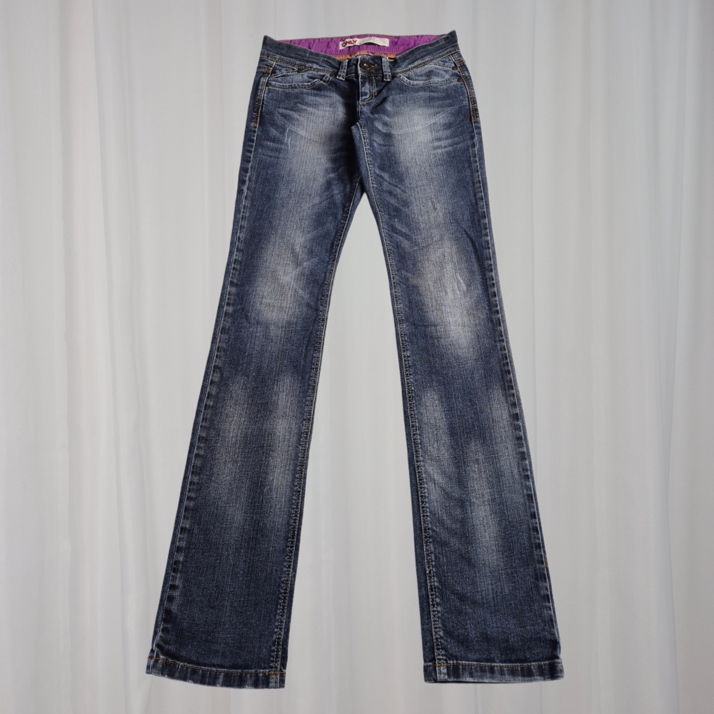 Jeansy biodrówki skinny XS
