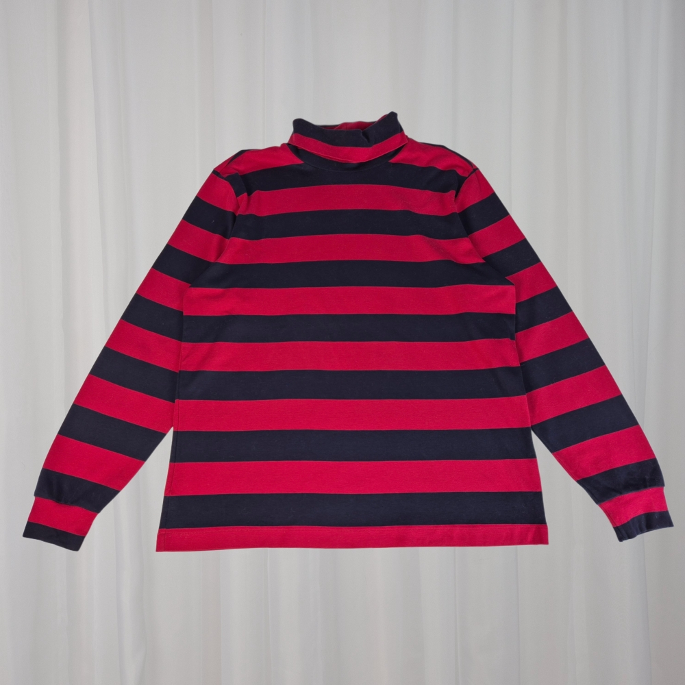 Nowy longsleeve w pasy z golfem XXL