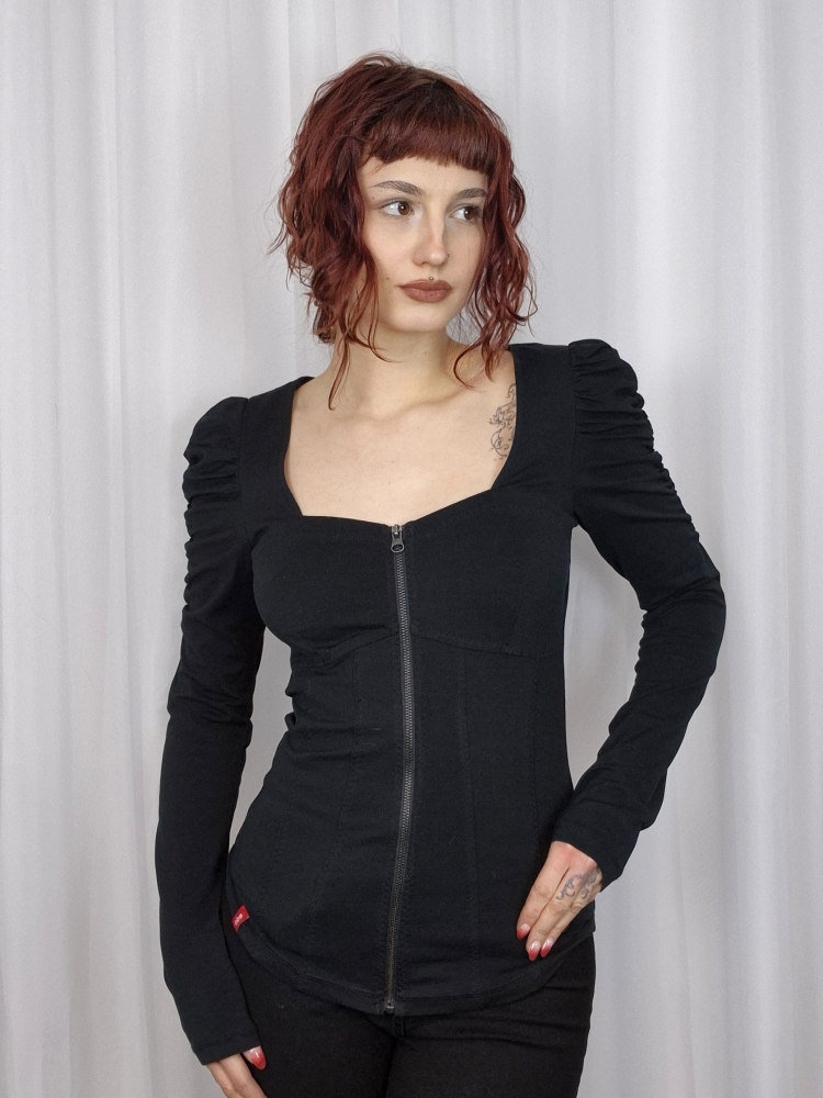 Nowy top na zamek z bufkami XS-S