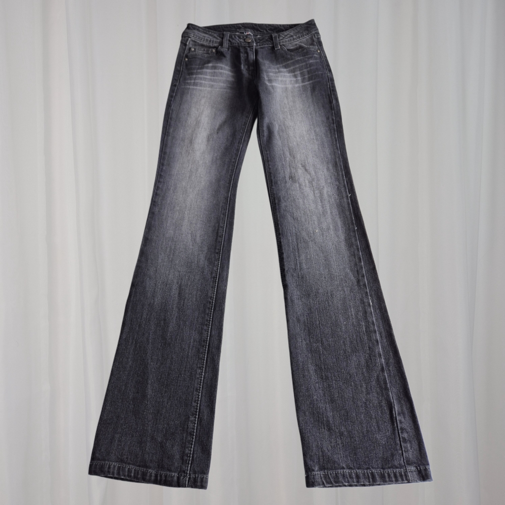 Jeansowe biodrówki boot cut XS