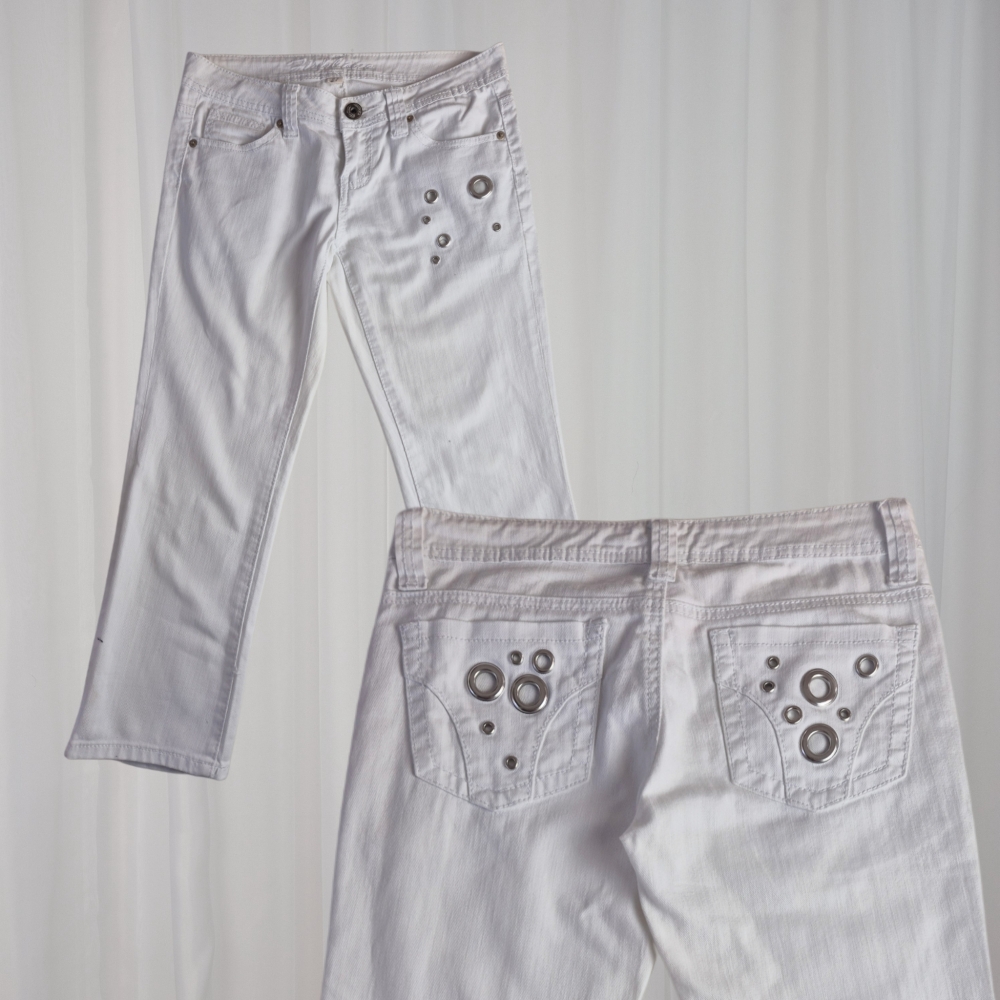Rybaczki z nitami upcycling XS
