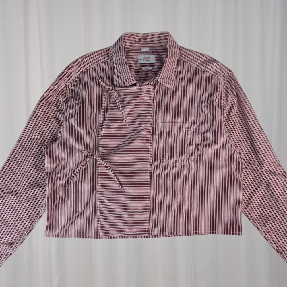 Koszula cropped z wiązaniami XL