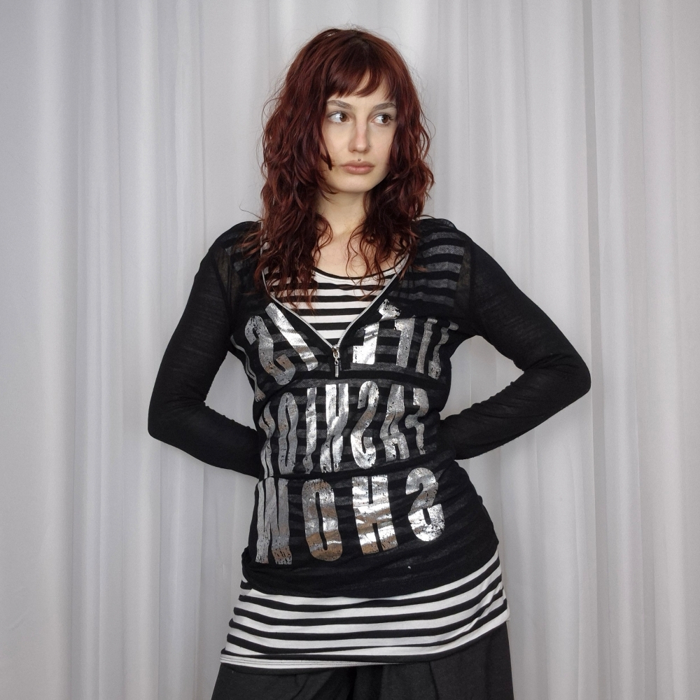 Longsleeve z nadrukiem S-M