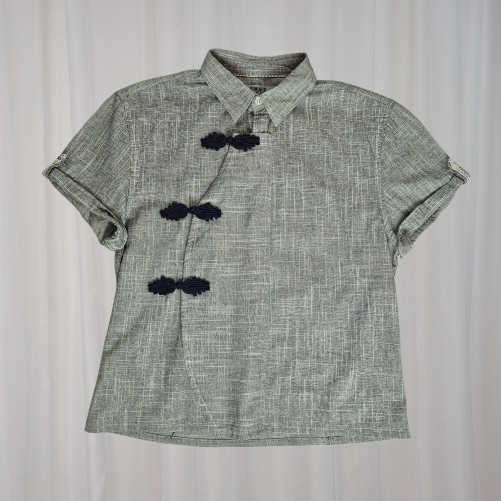 Orientalna koszula boxy upcycling XS/S